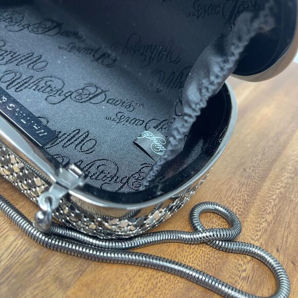 Whiting and Davis Clutch Structured Snake Chain Clasp Evening Formal 6" Wide - Picture 8 of 16